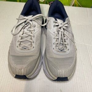 Hoka One One W Bondi 7 Running Shoes Women's Size 8.5 1110519 LRBI Grey
